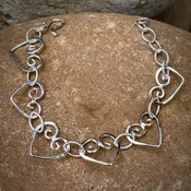 Sterling Silver Heart Bracelet