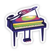 Piano Sticker