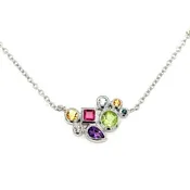 Amethyst, Peridot, Garnet, Blue Topaz & Citrine Ne