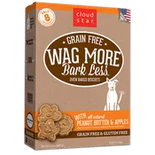 Cloud Star Wag More Bark Less Oven Baked Grain Free Peanut Butter and Apples Dog Treats