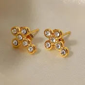 18K Stainless Steel Tarnish Free Stud Earrings