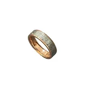 5mm "Fire Ball" 14k Rose Gold Rails Flat Band