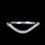 14K White Gold 0.20 CTW Diamond Curved Band
