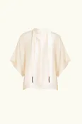 Amal Silk Habotai Short Sleeve Top