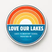3inch round "Love Our Lakes" Weatherproof Sticker — Swift Printing