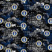 Air Force Abstract Geometric Design Cotton Fabric 1180-AF