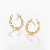 LIMITED-EDITION 14k Kentucky Derby® Gold and Diamond Horseshoe Earrings