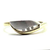 14k two-tone diamond ring