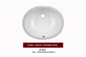 Under Mount Porcelain Sink #201
