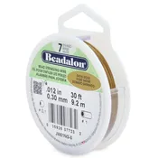 0.012" Satin Gold 7 Strand Beadalon Wire (30ft)