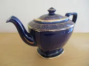 Vintage Hall Cobalt Blue w/ Gold Trim Teapot