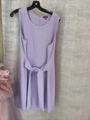 Vince Camuto - Lilac Sleeveless Crepe Dress with Back Tie Sash
