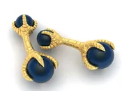 Dragon Claw Cufflinks with Gemstone