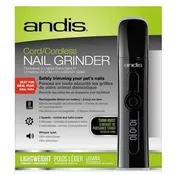 Andis Cord/Cordeless NAIL GRINDER with Rechargeable Lithium-Ion Battery, Black. Dog