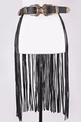 Austin Buckle Fringe Belt-Gold