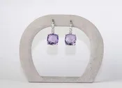Amethyst and Diamond Drop Earrings