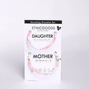 Morse Code Matching Set | MOTHER & MINI DAUGHTER: Rose Quartz & Howlite