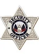 Blackinton Stock Badge - Security Officer 6 point star silver finish