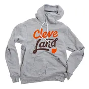 CleveLand Ohio - Team Script - Hooded Pullover Sweatshirt