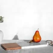 16" Marble & Wood Cutting Board