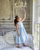 Blue Lace Slip Dress