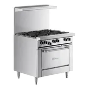 Garland G36-6R Natural Gas 6 Burner 36" Range with Standard Oven - 236,000 BTU