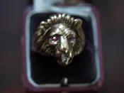 10k Rose Gold Lds Ring , With Ruby , Diamond
