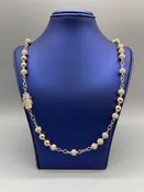 10KT Gold 15.45CT Diamond Bead Necklace 22”