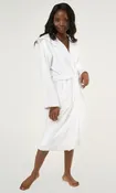 100% Turkish Cotton White Heavy Weight Hooded Terry Bathrobe