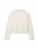 Arden French Terry Mock Neck Sweatshirt in Sugar
