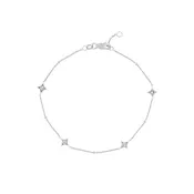 14K White Gold Adjustable Diamond Starburst Bracelet