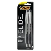 BIC Glide Retractable Ballpoint Pen, 2 Pack (14367)