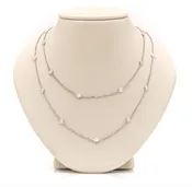 14KW 2.17CT ROUND YARD NECKLACE