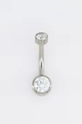 Clear Gem Navel Ring — Body Jewlz