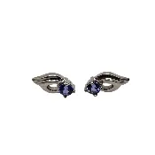14K White Gold Tanzanite Earrings - HOUSEWARE THRIFT STORE