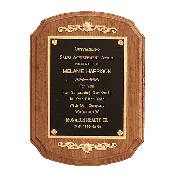 American Walnut Plaque with Decorative Accents