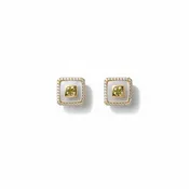 0.77 tcw Natural Diamond and Enamel Earrings