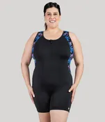 AquaSport Crossback Aquatard Jewel Palmetto Print Black
