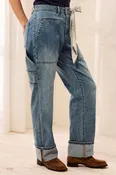 Audrey Carpenter Straight Leg Denim With Removal Scarf