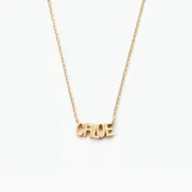 18k Gold Plated Letter Charm Necklace