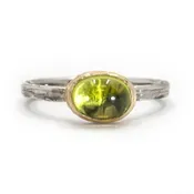 Cabochon Peridot Stackable Ring