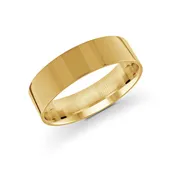 10k Yellow Gold Flat Wedding Band - Polished