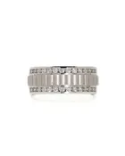 0.97ctw diamond fluted white gold mens band 14K
