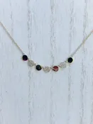 Alternating Diamond & Metal Circle Necklace — Capone's Jewelry