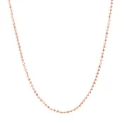 14K Gold Mini Diamond Cut Bead Chain Necklace