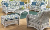 White Wicker Furniture Set of 6 Lanai