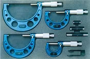0-4" 4 PIECE C-TYPE MICROMETER SET in wood case