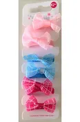 6 Piece Check Bow Mini Scrunchies