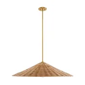 1-Light Pendant in Natural Brass