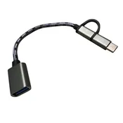 Dual iPhone / Android OTG USB-C Data Transfer Cable